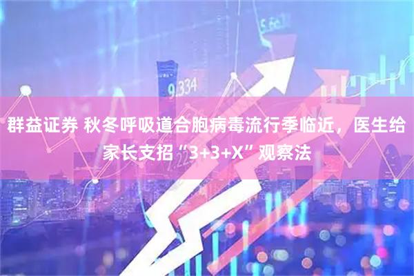 群益证券 秋冬呼吸道合胞病毒流行季临近，医生给家长支招“3+3+X”观察法